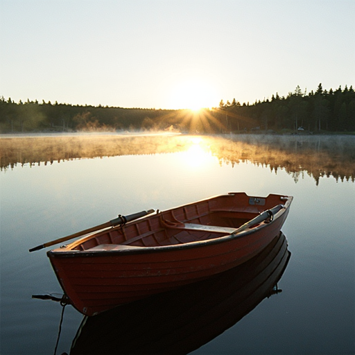 Boogu Image Turbo, rowboat at sunrise prompt