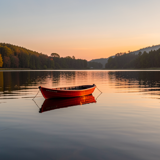 FLUX.2 klein-4B, rowboat at sunrise prompt
