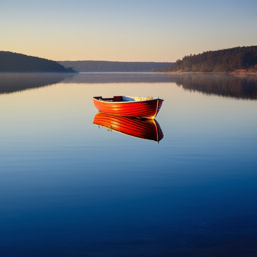 Z-Image, rowboat at sunrise prompt